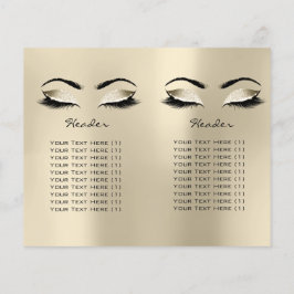 Flyer Champaigne Glitter Makeup Olhos Lash