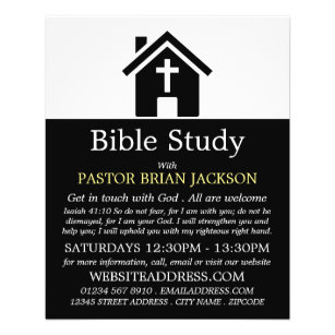Flyer Chapel Silhouette, Advertido Classe de Bíblia Cris