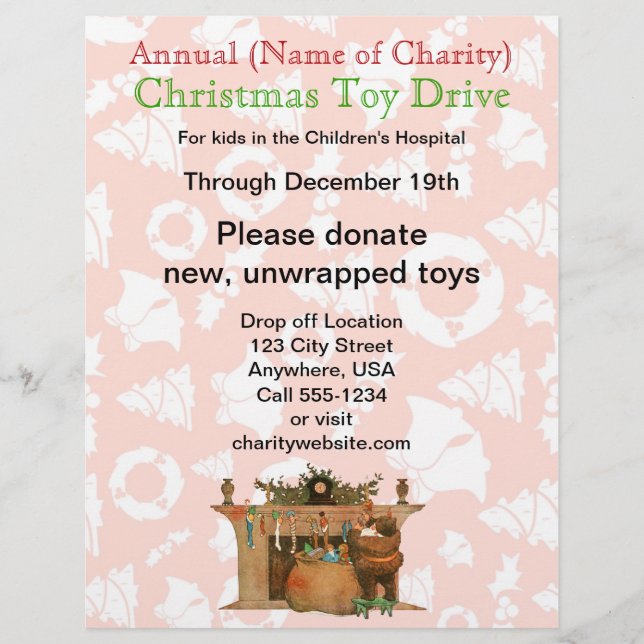 Flyer Charity Annual Christmas Toy Drive StockPapais noe (Frente)