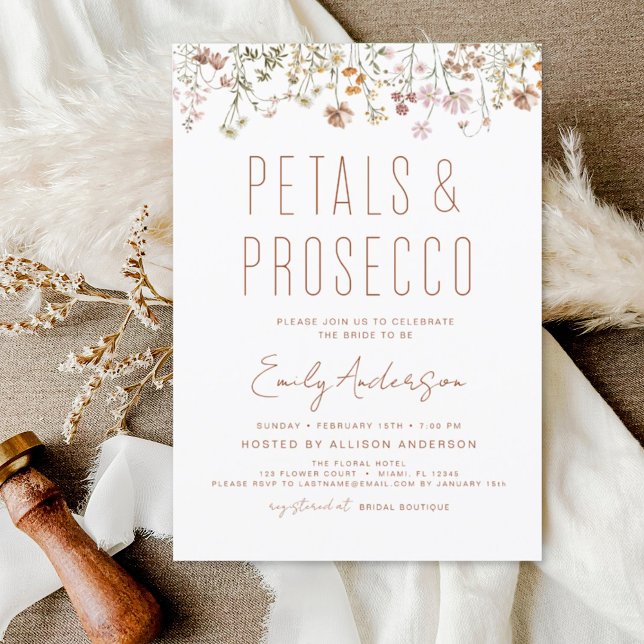 Flyer Chás de panela de flor selvagem e Prosecco (Criador carregado)