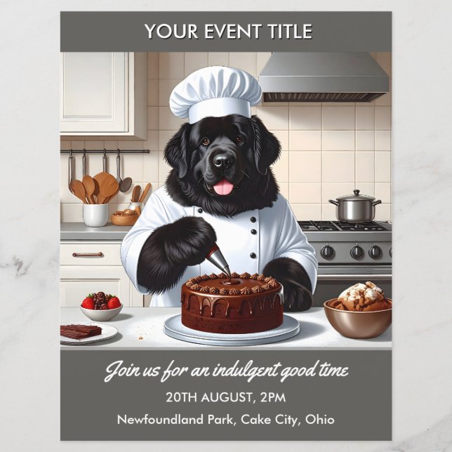 Flyer Chef de Cachorro da Terra Nova (Frente)