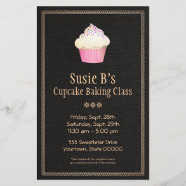 Flyer Chef de confeitaria de cupcakes
