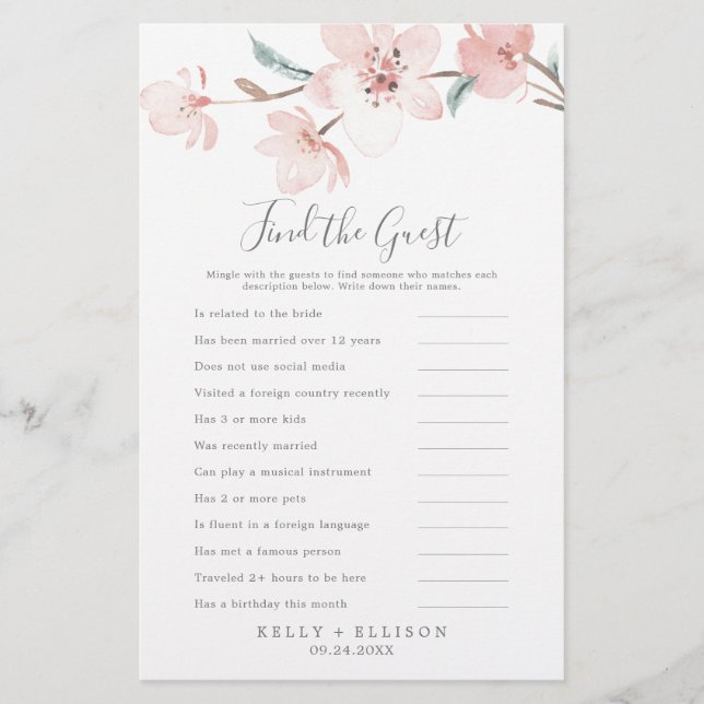 Flyer Cherry Blossom Encontra o Jogo de Recepção Convida (Frente)