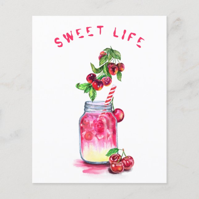 Flyer Cherry Legal Drink Summer Coctail (Frente)