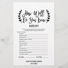 Flyer Chic Black Como Você Conhece O Jogo Da Noiva?