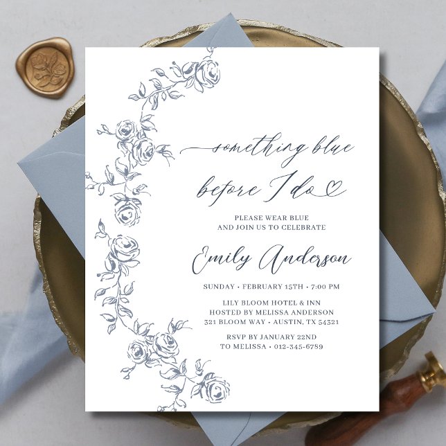 Flyer Chinoiserie Francesa Algo Chá de panela Azul (Criador carregado)