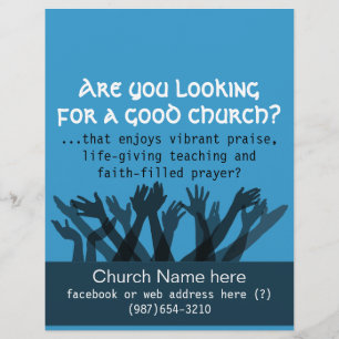 Flyer Church.Worship.Bible.Fellowship.Healing.Prayer