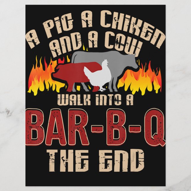 Flyer Churrasco B Q  Cookie Cookie Furioso Chicken Bar B (Frente)