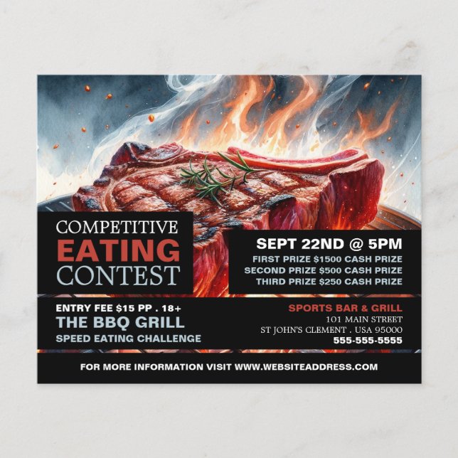 Flyer CHURRASCO Steak - Concurso Competitivo/Rápido (Frente)