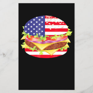 Flyer CHURRASCOS  Hamburger USA Flag 4 De Julho De CHURR