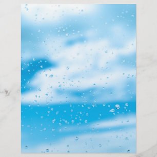 Flyer Chuva cai em um vidro de janela