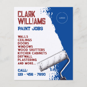 Flyer Cilindro de pintura com logotipo
