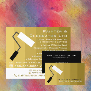 Flyer Cilindro Dourado de madeira e tinta, pintor e deco