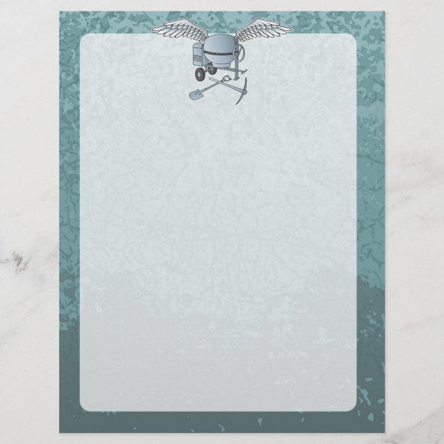 Flyer Cinza azul de misturador de betão (Frente)