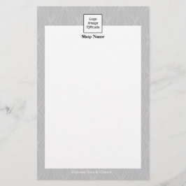 Flyer Cinza de Padrão de Geometria Moderna Preta