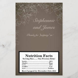 Flyer Cinza de Queda Floral de Autumn Popcorn Wrapper Au