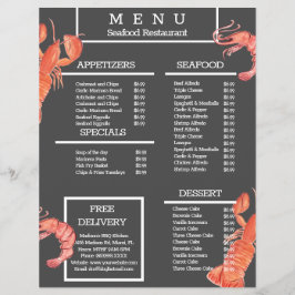 Flyer Cinza do Restaurante do Caranguejo das Marinheiras