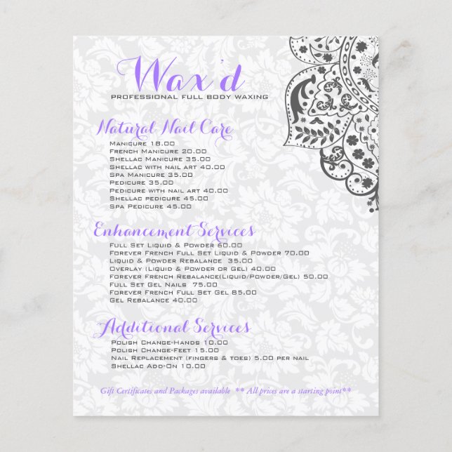 Flyer Cinza Elegante Damas Brancas Lace Reverível (Verso)