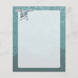 Flyer cinzas azuis de mistura de betão