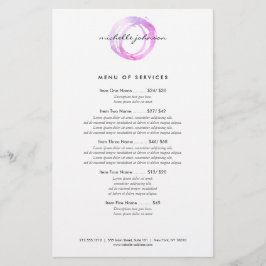 Flyer Círculo Pintado Rosa Luxuoso do Logotipo do Design