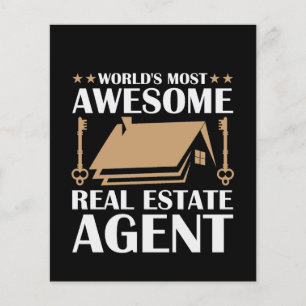 Flyer Citação do Agente Imobiliário Engraçado