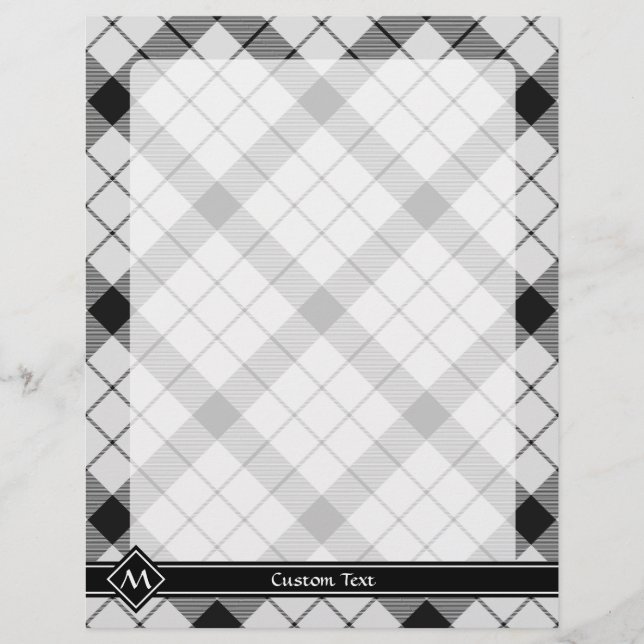 Flyer Clan MacFarlane Black and White Tartan (Frente)