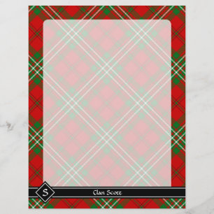 Flyer Clan Scott Tartan Vermelho