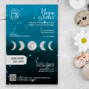 Flyer Classes de estúdio de instrutores Yoga, estrela da