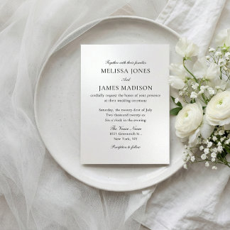 Flyer Classic Script Elegant QR Code 4 Photo Wedding