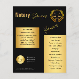 Flyer Clássico Profissional & Notário Público Certificad