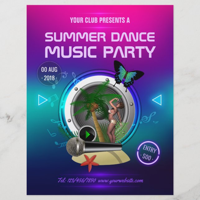 Flyer Club Summer Dance Music Party (Frente)
