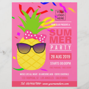 Flyer Clube/Corporate Summer Party adicionam logotipo e 