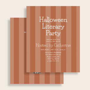 Flyer Clube do Livro Festa Literária de Halloween Listra