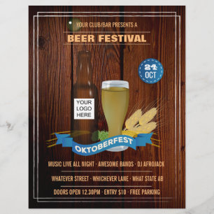 Flyer Clube/Pub/Empresa Oktoberfest adicione logotipo pe