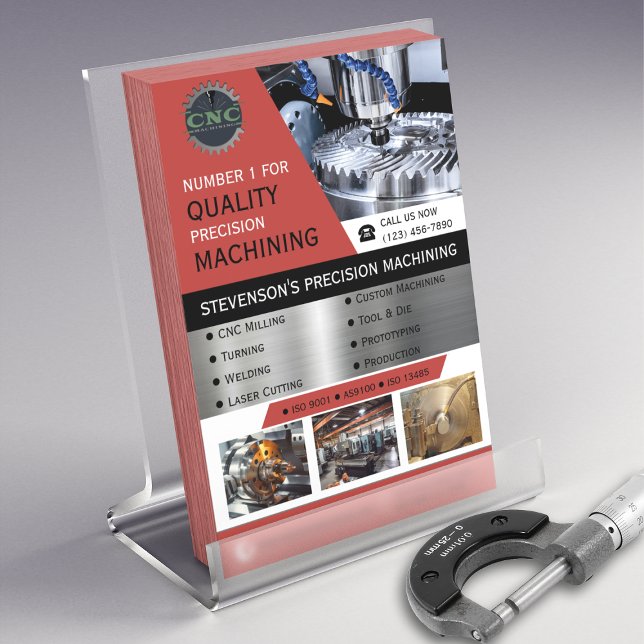 Flyer CNC Machine Company Red (Criador carregado)