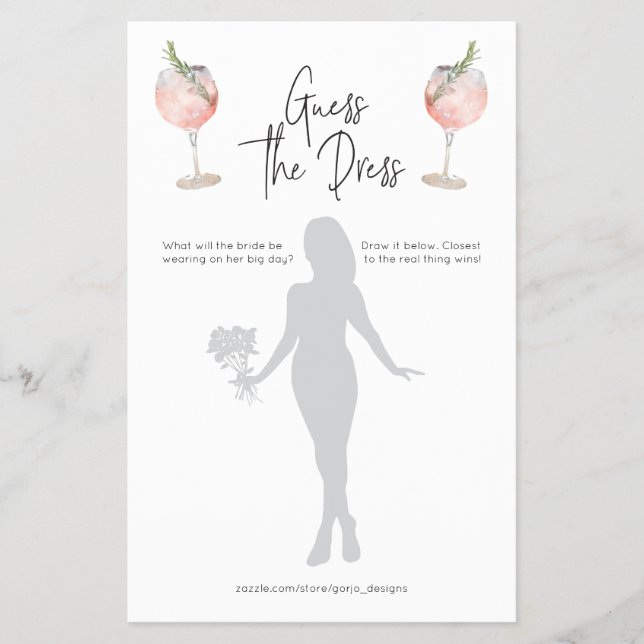 Flyer Cocktail adivinha o jogo do Chá de panela de vesti (Frente)