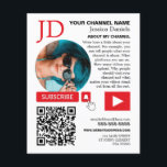 Flyer Código de Foto e QR dentro de um círculo, Youtube<br><div class="desc">Código de Foto e QR dentro de um círculo,  Youtube - Vlogger Advertising Flyer by The Cartão de visita Store.</div>