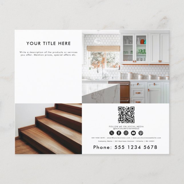 Flyer Código de QR de Fotografia do Promocional Business (Frente)