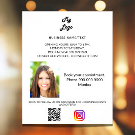 Flyer Código instagram branco do logotipo da empresa