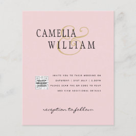 Flyer Código QR da Data de Salvamento do Convite de Foto