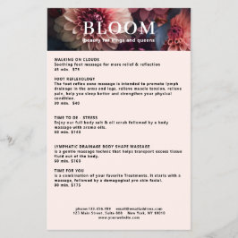 Flyer Código QR da Lista de Preços do Salão de Flores Mo