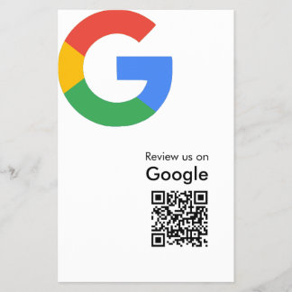 Flyer Código QR de Avaliação do Google Moderno e Elegant