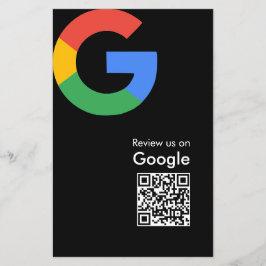 Flyer Código QR de Avaliação do Google Moderno e Elegant