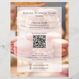 Flyer Código QR de Fotografia de Bakery Social Media Per