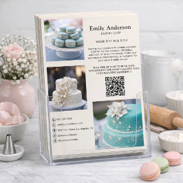 Flyer Código QR de Fotografia dos Serviços de Panificaçã