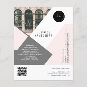 Flyer Código QR de Logotipo Personalizado Foto Simples P