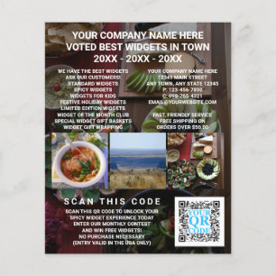 Flyer Código QR de Negócios Personalizado para Anúncios 