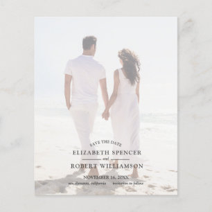 Flyer Código QR de Orçamento Foto de Casamento Salvar Da