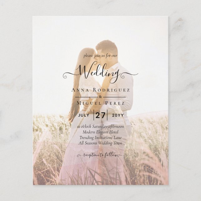 Flyer Código QR de Sobreposição de Foto do Ombre Rosa Al (Frente)