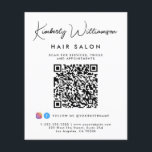 Flyer Código QR do Script de Assinatura de Nome Comercia<br><div class="desc">Folheto de marketing personalizado chic para sua empresa com seu nome em um script de assinatura na moda e tipo de negócio abaixo em uma simples tipografia moderna. Introduza o endereço do Web site para criar um código QR que os clientes e clientes podem procurar numa lista dos seus produtos,...</div>